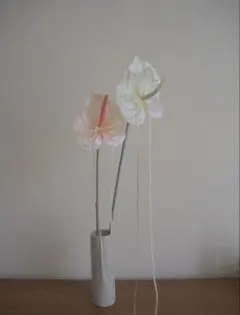 ウェルカムスペース　リングピロー　アンスリウム　結婚式　造花 2本セット