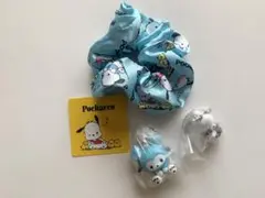 サンリオ　ポチャッコ　ガチャガチャ景品２点　シュシュ