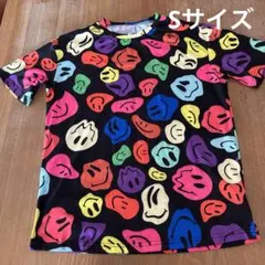 カラフル スマイル柄 Tシャツ　Sサイズのサムネイル