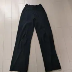 ユニクロ S ウォッシャブルニットリブパンツ ワイドパンツ