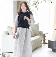 chesty ニット×ジャガードセットアップ サイズ0