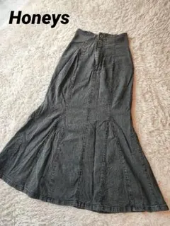 【ハニーズ】マーメイド ロングスカート S ブラックデニム