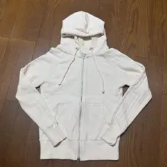 無印良品 白 フード付き パーカー M