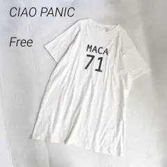 CIAOPANIC　Tシャツワンピース　 ロゴ　コットン　半袖　五分袖のサムネイル