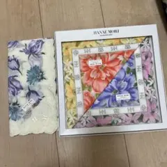 HANAEMORI 花柄ハンカチ 3枚セット