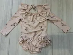 Konges Slojd 花柄ベビー水着 6M ピンク