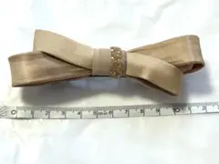 コンプレックスビズ ベージュ リボン バレッタのサムネイル