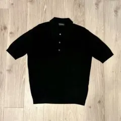 Cruciani クルチアーニ コットンニットポロシャツ ブラック - メルカリ