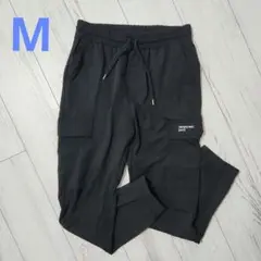 しまむら メンズ 長ズボン Mサイズ 黒 ポリエステル100 パンツ