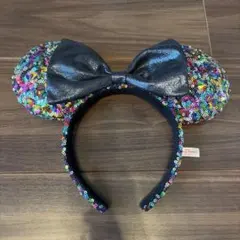 美品☆ディズニーランド ミッキー型カチューシャ スパンコール