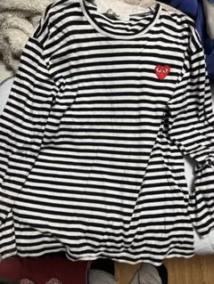 PLAY COMME des GARCONS ボーダー黒 Tシャツ ロンT XLのサムネイル