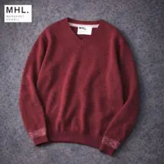 マーガレットハウエル MHL Vネックニット M ボルドー