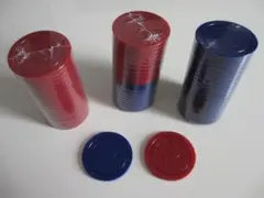 新品 Chip Theory Games ポーカーチップ 赤 青 合計68枚