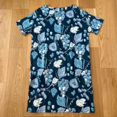 SCAPA スキャパ シルク混 ペイズリー 総柄 ワンピース 40 半袖 上品