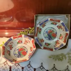 有田焼　大皿深鉢　2つ　八角形 花柄 ボウルバラ売り可能
