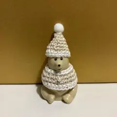 ミニ⭐︎しろくま貯金箱⭐︎クリスマス⭐︎サンタ⭐︎クリームベージュ