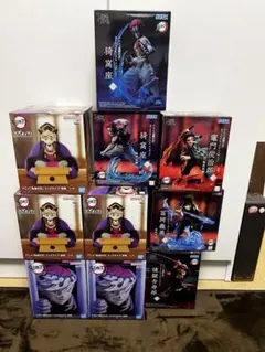 鬼滅の刃 フィギュア 猗窩座 童磨 炭治郎 義勇 杏寿郎 まとめ売り10点セット