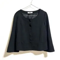 NATURAL BEAUTY BASIC ノーカラージャケット 黒