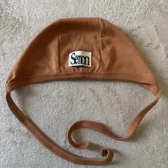 Semon ベビー帽子 ボンネット ブラウン Sサイズ