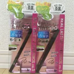2本セット☆TATTOO リアルラスティングアイペンシル 2本セット 茶黒のサムネイル