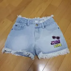 ジェニィラブ☆140☆フリンジデニムショートパンツ