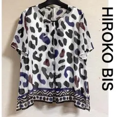 【HIROKO BIS】マルチレオパードシフォンブラウス　タンクトップ付きのサムネイル