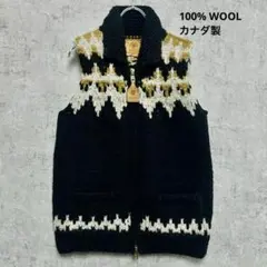 Canadian Sweater（カナディアンセーター）　カウチンベスト 黒 M