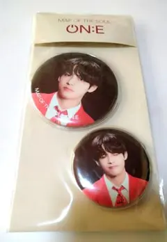 BTS 公式 V テテ テヒョン 缶バッジ ＆ カバーセット