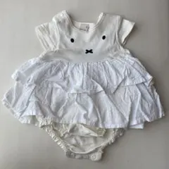 petit main プティマイン ミッフィー　フリル　ロンパース　70