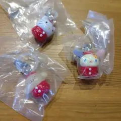 いちごめじるしアクセサリー　3個セット　キティ・ポムポム・ウサハナ