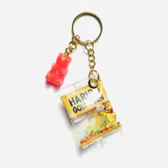 no94 お菓子パッケージ&リアルクマグミキーホルダー ハンドメイド