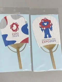 【匿名配送】ミャクミャク EXPO2025 ミニうちわハガキ セット