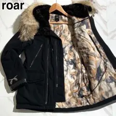 希少✨roar モッズコート コヨーテファー ピストル 総柄裏地 黒 S~M