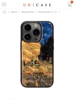 UNI CASE iphone15pro ゴッホ夜のカフェテラス ケース カバー