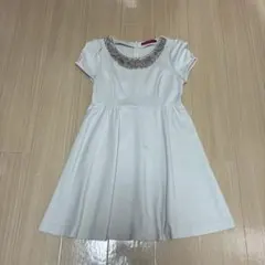 ANNA SUI ビーズ装飾付きグレージュワンピース