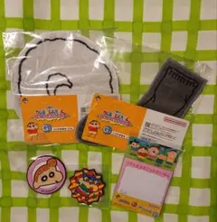 クレヨンしんちゃん　一番くじ　タオル　メモ　ラバーコースター　セット