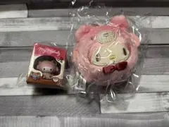 マイメロディ ラテクマ　ガチャガチャ　2点