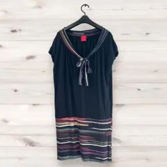 Paul Smith（ポールスミス） リボン付 裾マルチボーダー チュニック M