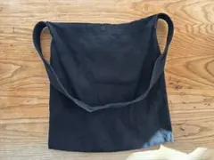 松野屋　スレッドライン　帆布ショルダーバッグ　黒