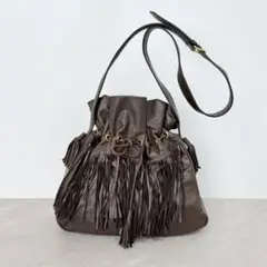 Yves Saint Laurent フリンジ ショルダーバッグ タッセル