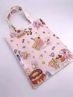 ミニトートバッグ　レトロアニマル　ドット