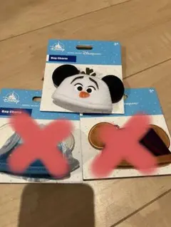 新品　香港ディズニー アナ雪　オラフ　エルサ　バッグチャーム 3個セット