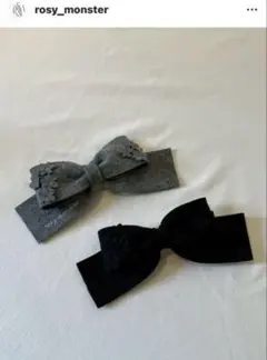 【ゆき様専用ページ】Rosy monster フェルトリボンバレッタ2個セット