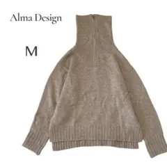 【アルマ デザイン 】Alma Design ブラウン M 長袖ニットセーター