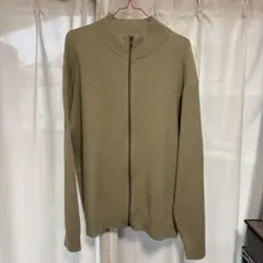 【無印良品】洗える畦編みフルジップカーディガンのサムネイル