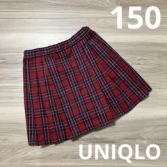 赤 プリーツスカート ミニ