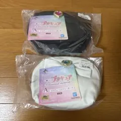 プリキュア 一番くじ A賞 コスチュームビジューポーチ ブラック ホワイト