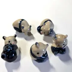 NICCOLO パンダの陶器置物 2個セット NICCOLO パンダの陶器置物 2個セット