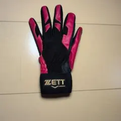 ZETT ジュニア用 守備用手袋 レッド/ブラック