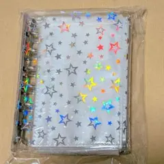 シール帳 A7 6穴 クリアバインダー 星 スター リフィル付き